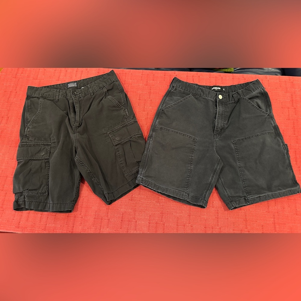 Men's Casual Cargo Shorts - Black Levi’s and RSO brands